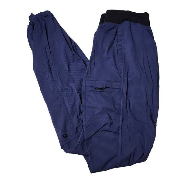 Lululemon lab dance studio pants blue black adjustable ankle 32" pants - Picture 1 of 11